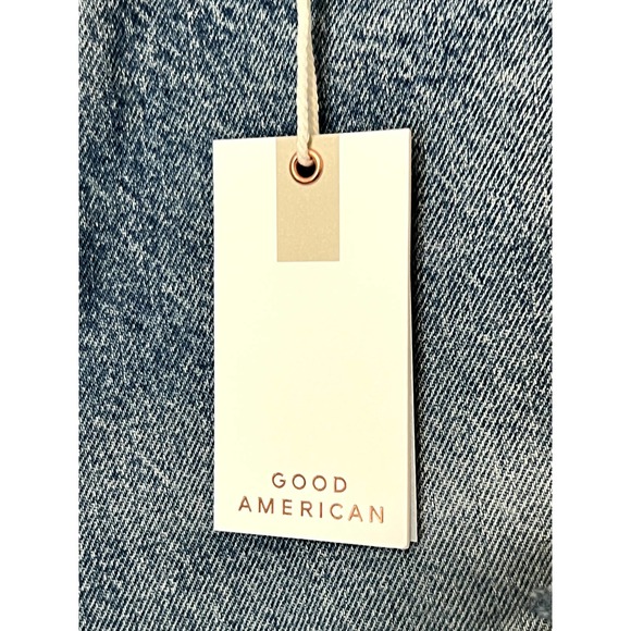 NWT Good American Classic Fit Skinny Fit High Rise Jeans Indigo Womens Size 0/25 - Picture 6 of 10